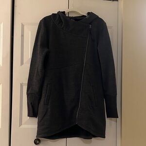 Mondetta Women's Charcoal Asymmetrical Trench Coat